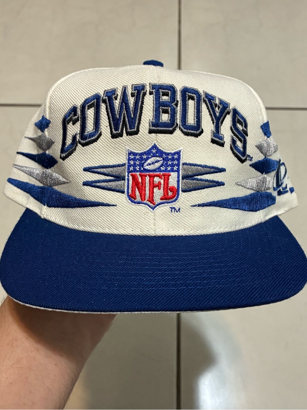 Vintage Dallas Cowboys Diamond Logo Athletic Snapback Hat Cap Pro Line NFL 90s